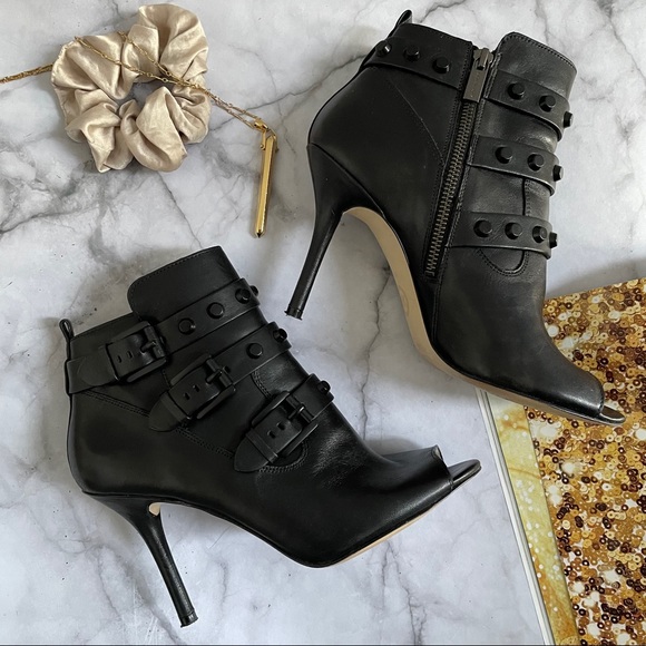 Michael Kors Shoes - Michael Kors Bryn black open toe booties size 9